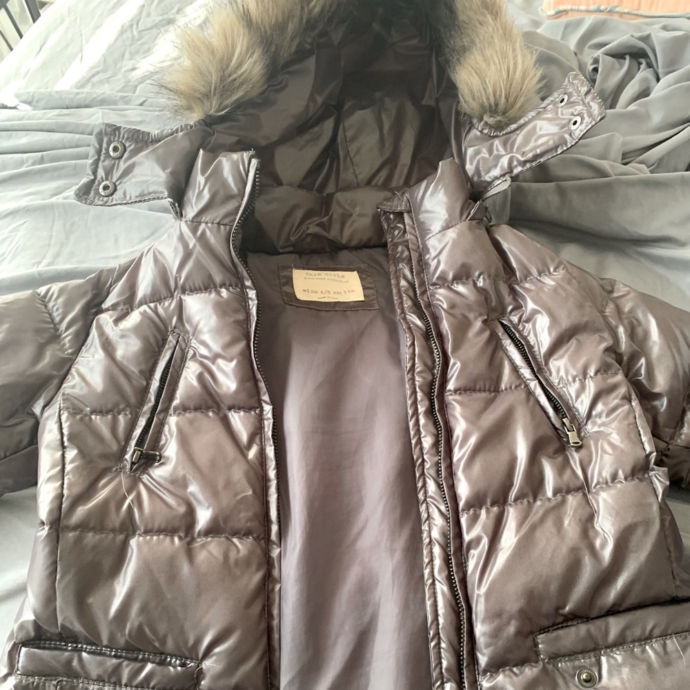 Girls Zara hooded coat